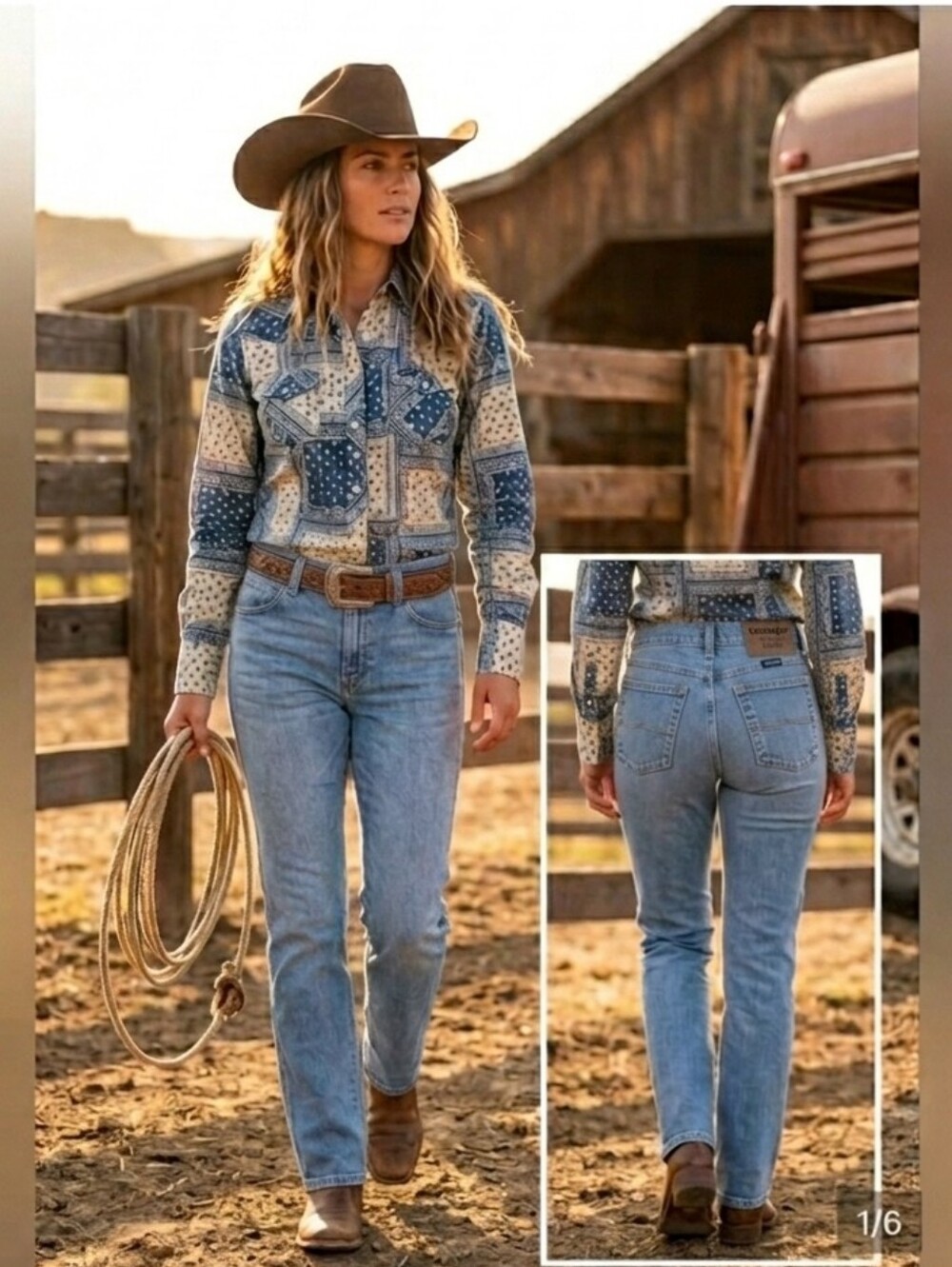 Wrangler Classic Blue Jeans Straight Leg Denim Pants